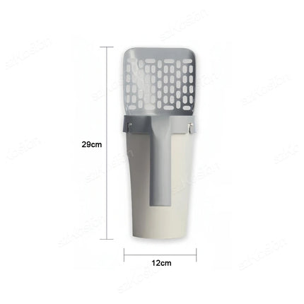 Cat Litter Shovel with Refill Bag For Pet Filter Clean Toilet Garbage Picker Cat Supply Cat Litter Scoop Box Self Cleaning Tools