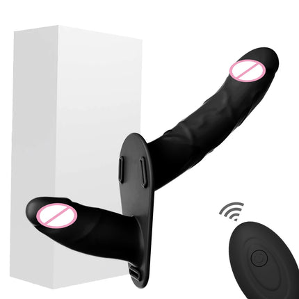 Wearable Double Vibrators Penetration G-Spot Strap On Dildo Panties for Lesbian Vagina Massager Couples Sex Toys Adult Products