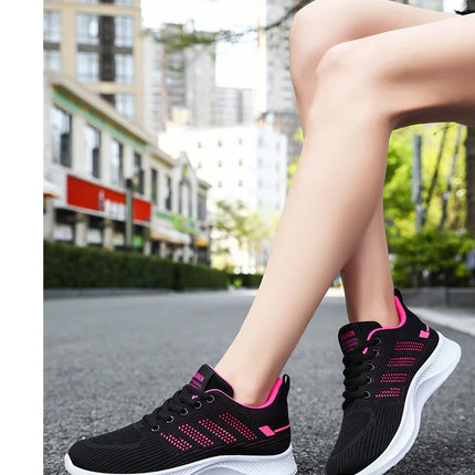 Litfun Women's Casual Sports Shoes Fashion Female Soft Bottom Sneakers Breathable Mesh Running Shoes Leisure Light Flats Shoes