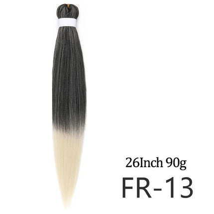 Pre-stretched long braided hair 26-inch crochet braided hair synthetic African Ombre giant Xpression braided hair