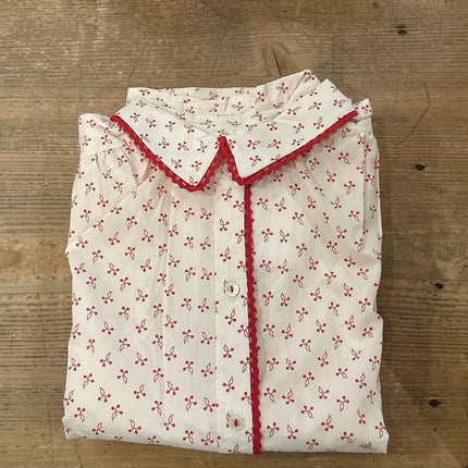 BP26 new spring and summer girls' cherry long-sleeved shirt