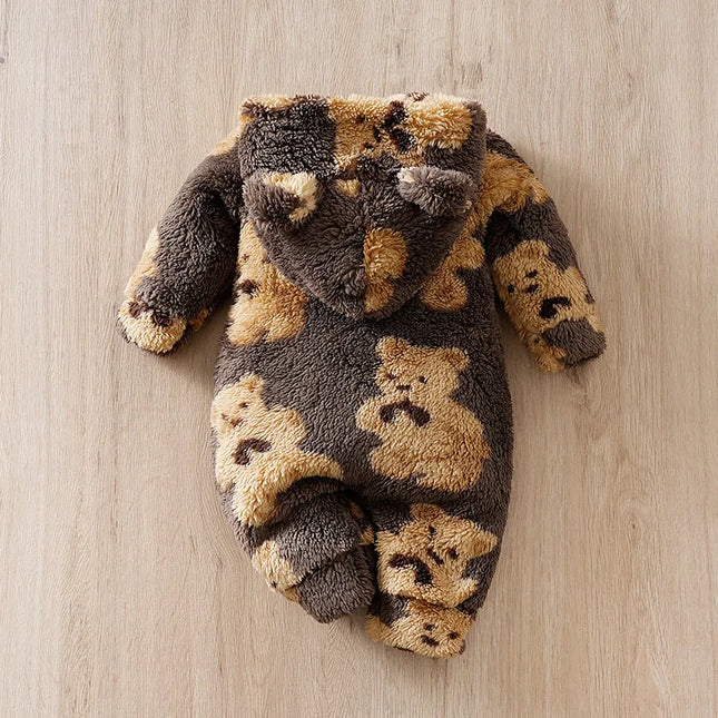 Autumn and Winter 0-18 Months Newborn Knitted Romper Baby Boy Girl Clothes Bear Warmth Onesie Lovely Comfortable Hats Hipster