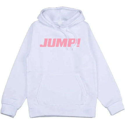 Black and Pink Jump Single Hoodies Korean Girls Band Fashion Sweatshirts Long Sleeve Loose Pocket Pullovers Unisex Streetwear