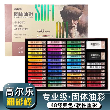 Kuelox Artistic Soft Oil Pastels Mini Professional Solid Oily Water-Soluble Painting Pigment Crayon For Gift Art School Supplies