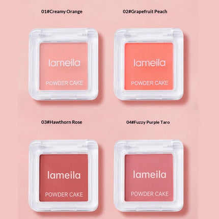 1Pc Face Blusher Matte Natural Cheek Tint Brighten Face Waterproof Face Contouring Cosmetics Blush Powder Soft Female Makeup