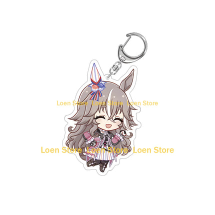 Uma Musume Pretty Derby Tokai Teio Silence Suzuka Gold Ship Mejiro McQueen Vodka Daiwa Scarlet Chibi  Acrylic keychain pendant