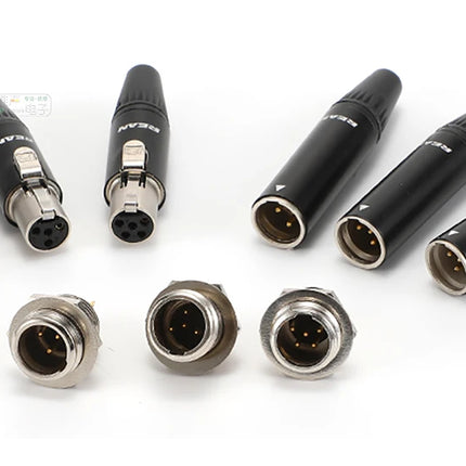 Tiny XLR Cable Connector Male Female 3 4 5 Pin Mini XLR Plug/ Male Socket RT5MP  Wireless Bodypack Headphone Microphone Jack