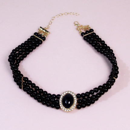 AINAMEISI 3pcs Fashion Bridal White Multi-Layer Imitation Pearl Necklace Set Dress Wedding Accessories
