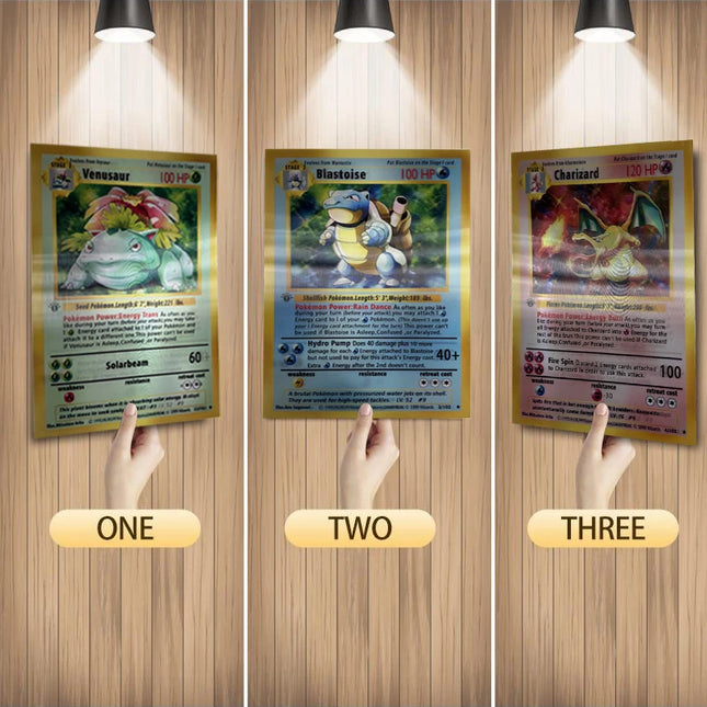 Anime 3D Lenticular Pokémon Poster Charizard/Blastoise/Venusaur Birthday Gifts 3D Flip Picture Room Decoration Art Home Decor