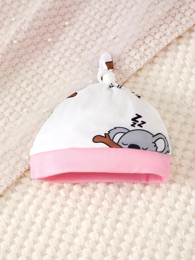 Newborn Baby Girl Clothing Set Cute Koala Long Sleeve Top + Pants + Hat 3PCS Outfits for 1-18 Months Infant Girl Spring & Autumn Wear