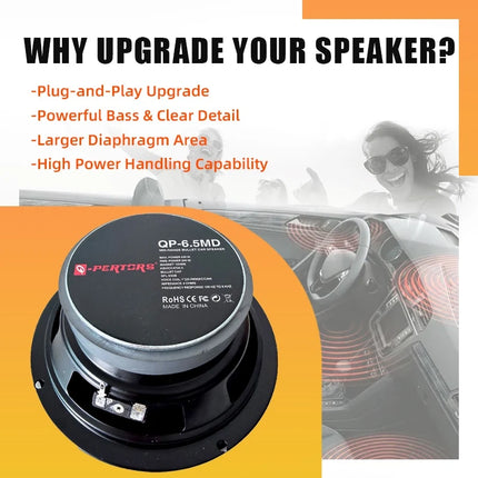 6.5Inch Universal Car Speaker 650W Midrange Audio Car Speaker Auto Music Stereo Enhanced Hifi Car Stereo Sound Mid-range Speaker