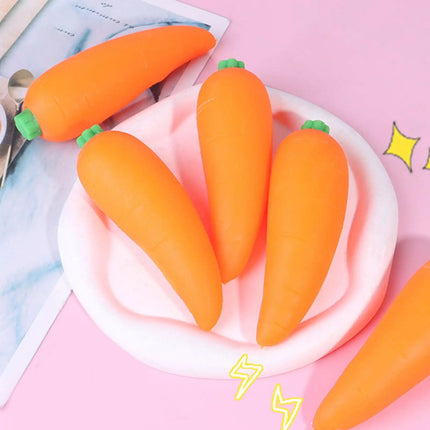 5.1 Inch Carrot Shaped Squeeze Sensory Toy Novelty Stress Relief Toy for Kids Home School Classroom Dorm Travel Party Favors