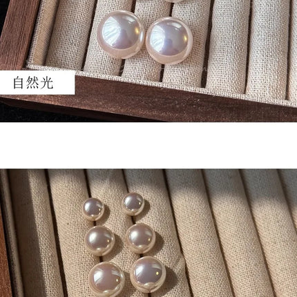 French Simple Pearl Silver Needle Earrings for Women Exquisite Imitation Pearl Elegant Stud Earrings Wedding Party Jewelry