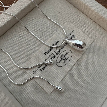925 Sterling Silver Luxury Fashion Drop Necklace for Fall/Winter Sweater Chains Simple Versatile Pendant for Women Fine Jewelry