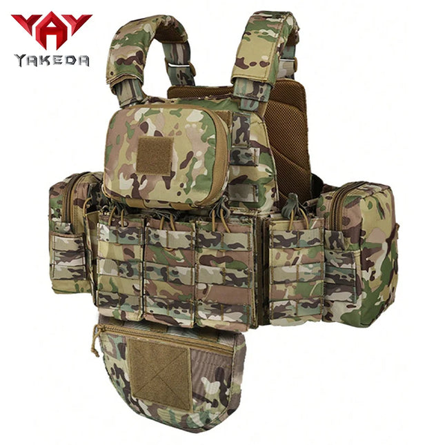 YAKEDA 5-Piece Tactical Training Vest - Waterproof & Expandable / Gilet Tactique YAKEDA 5 Pièces - Imperméable et Extensible