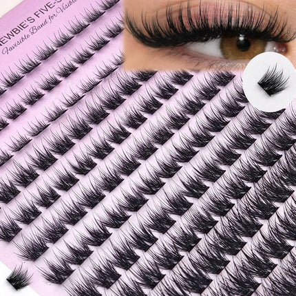 HBZGTLAD 15 Row Fairy Eyelash Cluster Manga Eyelash Cluster Transparent Spike Anime Eyelash Extension Makeup Tool Personal Manga