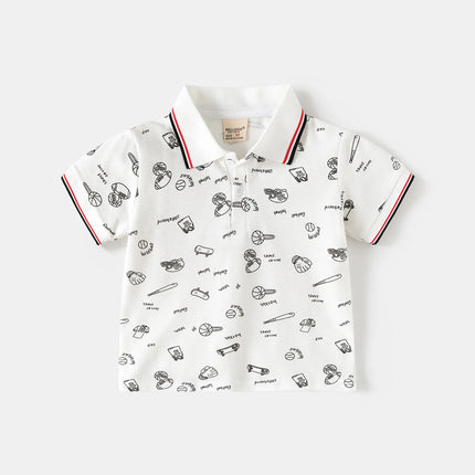 2026 Summer Cotton Boy's Polo Shirt Kids Clothes Children Top Wear Boys Clothes Short Sleeve Toddler Costumes