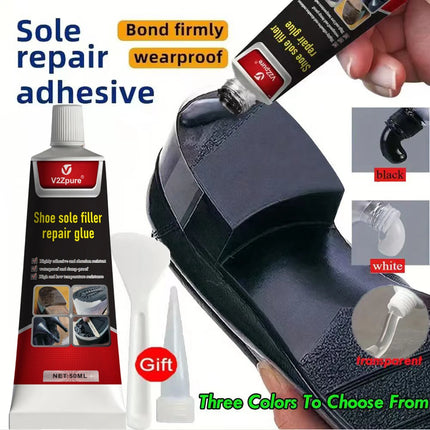 3PCS Shoe Repair Glue Kit White Black Sole Waterproof Quick Drying Filling Repair Glue Wear-resistant Sealant Crack Repair Agent