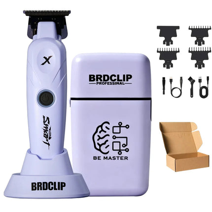 BRDCLIP High Power Professional Barber 2PC Set 8000rpm Shaver Sculpting Salon Hair Trimmer Ceramic Blade Clipper Finish Machine