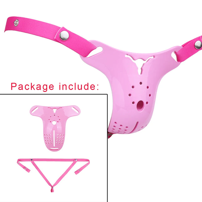 LEZEE Resin Chastity Cages Urethral Lock Device With Chastity Belt Male Gay Hollow Cock Lock Restraint Vaginal Pants Cage