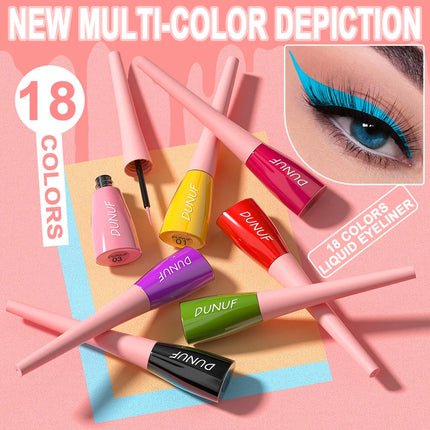Matte Dark Green Liquid Eyeliner Pencil Waterproof Makeup Colorful Liquid Eye Liner Ultra-thin Long-Lasting Quick-Dry Eye Liner