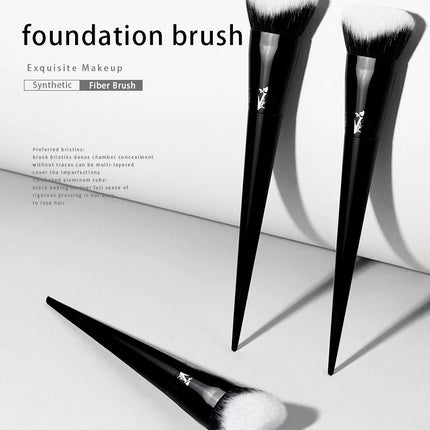 Kat Von D- Makeup Brush 10 Foundation Brush Soft Fiber Hair Elegant Black Handle Brand Makeup Brushes for Woman