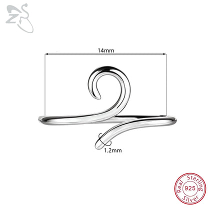 ZS 1PC 16G 925 Silver Inner Hook Outer Hook Eyebrow Ring Spiral Bridge Nose Stud Helix Earring Gold Color Cartilage Piercing