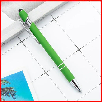 200 Pcs Light - Metal Capacitive Universal Touch Screen Stylus Ballpoint Pen Writing Stationery Office Gifts Free custom Logo