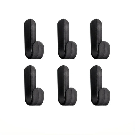 6Pcs Strong Self-Adhesive J-hook Waterproof Adhesive Hanging,Bathroom Towel Key Kitchen