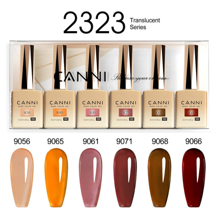 6pcs/kit CANNI TPO FREE HEMA FREE Halloween Nails Color Set Dark Red Semi Permanent Soak off UV LED Gel Varnish Christmas Gift