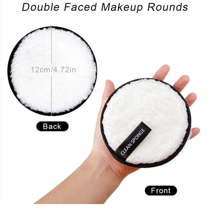 3Pcs Reusable Make Up Remover Pads Cotton Wipes Face Cleansing Sponge Cosmetics Microfiber Washable MakeUp Towel Skin Care Tools