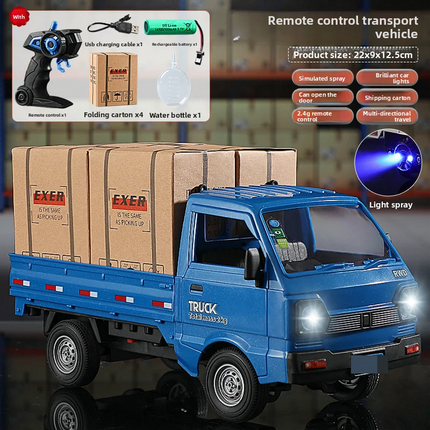 Spray Acousto-optic Remote Control Car Simulation Double Door Micro Card Drift Car Bread Truck Children's Toy Car