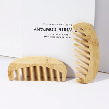 Natural bamboo and wood comb, anti-static wood comb, fine toothed comb, hair care styling comb, special for real hair wigs