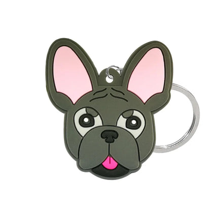 1PCS Animal Keychains Cute Black Cat Dach Dog Funny Style Duck Keyring Keychain for Bag Car key Accessories Kids Favor Key Decor