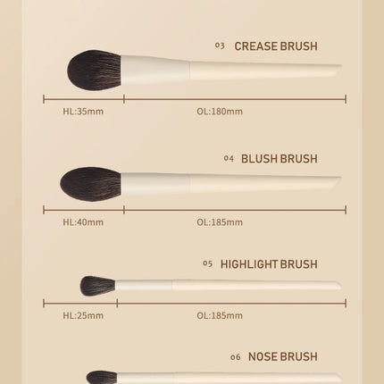 13-Piece Vegan Makeup Brushes Set - Fluffy Synthetic-Soft Bristles Eye & Face Cosmetics Kit with Nano-Fiber Handles