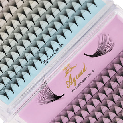AGUUD 320 Fans Premade Volume Fans Eyelashes Extension 3D-40D Thin Pointy Base Russian Volume Fans Lashes Extension Makeup