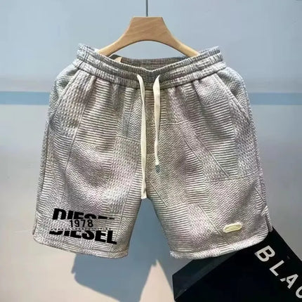 2026 trendy men's spring and summer fashionable casual printed shorts, comfortable running sports shorts