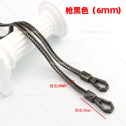 Bag Chain DIY Bag Strap 7mm Replacement Purse Chain Shoulder Bag Straps Small Handbag Purse Handle Chains Bag Parts