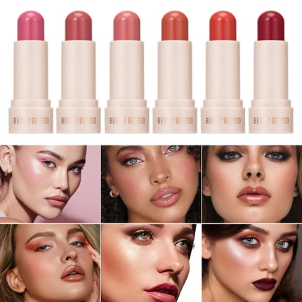BEAUTY GLAZED multi-colour matte highlight blush stick glazed non-stick glass delicate and supple multi effect makeup