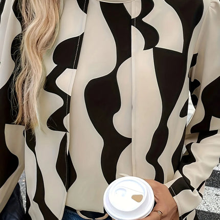 Khaki Women's plus size shirt summer chic elegant shirt casual women's fashionable shirt Khaki