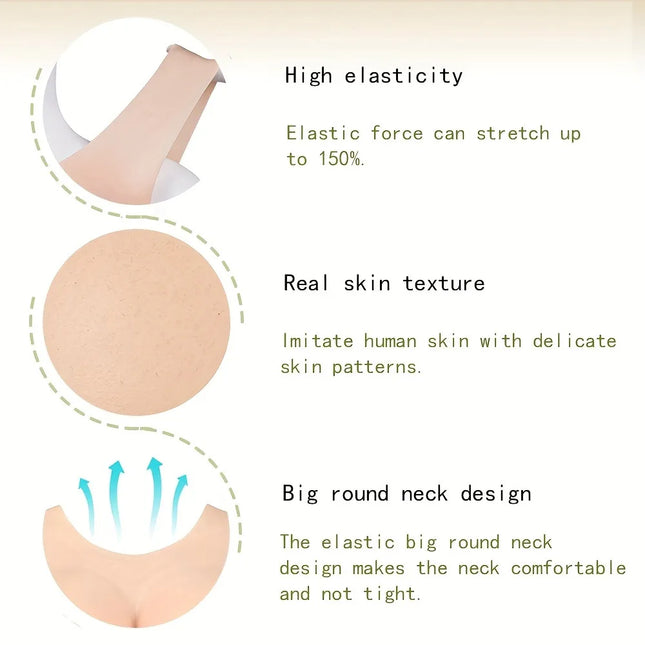 Dokierr Summer Wear Hollow Back  Fake Chest Breast Plate Silicone Breast Forms FoFalse Chest Fake Silicone Boobs For Transgender
