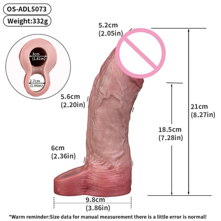 ORALSX Silicone Realistic Penis Sleeve Delay Ejaculation Sex Toys For Men Penis Enlarger Thicken Dildo Reusable Condom Cock Ring