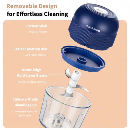 260ML electric meat grinder, garlic chopper, rotary garlic press, vegetable onion cutting machine, kitchen cooking accessories