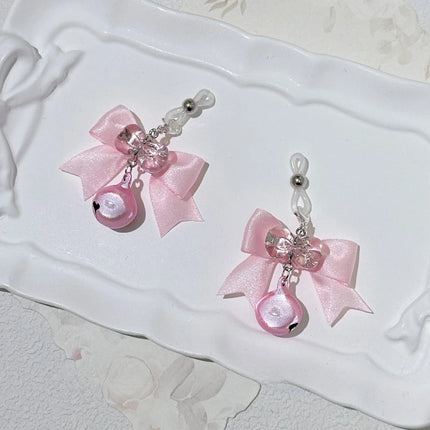 Bow-Tie Mercury Nipple Clamps Cute Bell Collar SM Training Control Breast Restraints Sexy Accessories 3 Sizes Anal Plugs Sex Toy