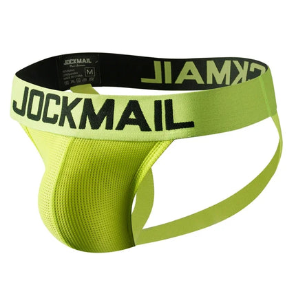 Men Underwear Thong Jockstrap Backless Breathable Mesh Cuecas Gay Jock Strap Homme Slip Erotic String Homens Tangas