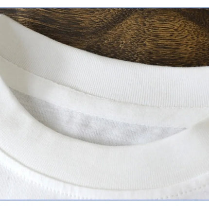 2-10Y Children's Pure Cotton Short Sleeved Pullover T-shirt Baby Boys Girls Summer Clothes New Students Solid Color Tops