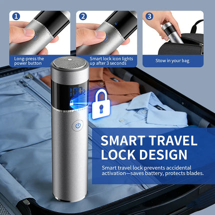 Portable Mini Men's Electric Shaver IPX7 Waterproof Razor Beard Trimmer for Travel and car Portable Shaving Machine