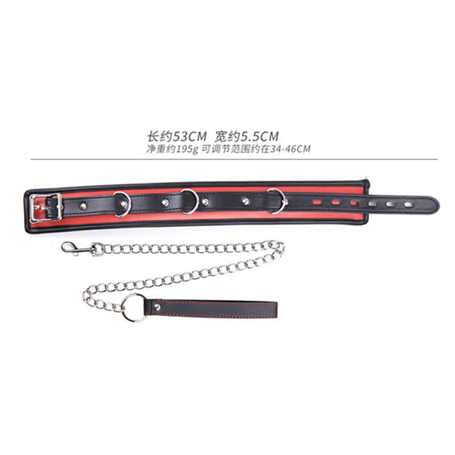 Sex Toys for Women Men Leather Slave BDSM Collar with Leash Adult Games Sex Bondage Restraint Neck Cuffs Fetish Collar Erotic