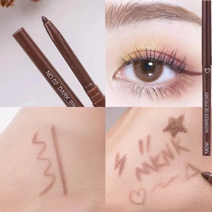 6 Colors Eyeliner Pencil Waterproof Long-lasting Red Black Brown Eyeliner Easy Wearing Quick Dry Smooth Eye Liner Gel Eye Makeup