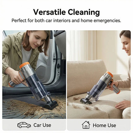 Wireless Car Vacuum Cleaner Strong Cordless Cleaner Suction Handheld Auto Vacuum Home&Car Dual Use MiniVacuum Cleaner Appliance
